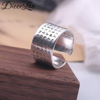 

Hot Sale Gothic 925 Sterling Silver Big Round Rings For Women Bridal Antique Rings Rock Jewelry