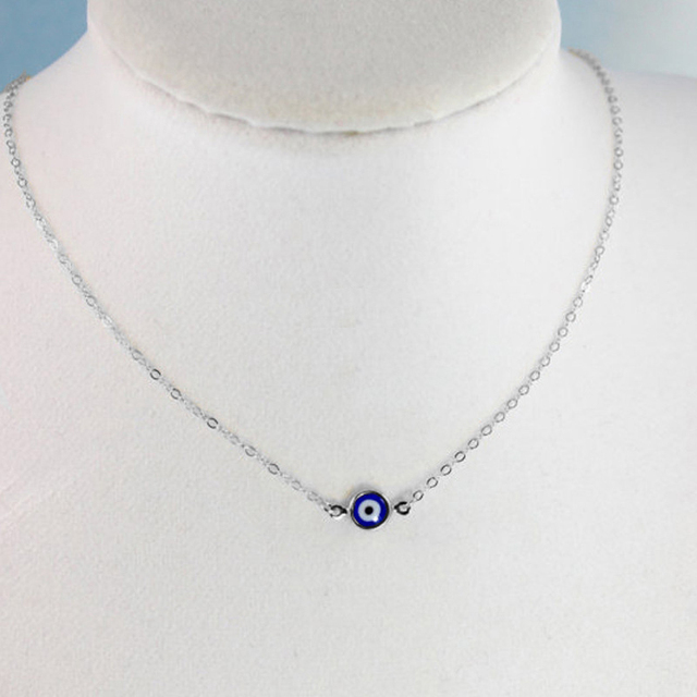 Turkish Evil Eye Pendant Choker Necklace Lucky Blue Evil Eyes Clavicle Chain Necklace Party Jewelry For Women Girls Gift
