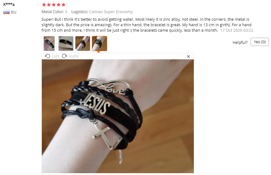 Multilayer Jesus Loves Letter Leather Bracelet Multilayer Wrap