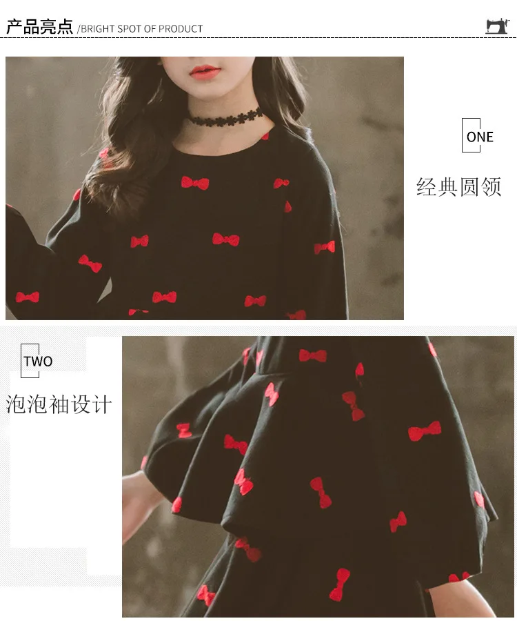 new Autumn winter baby princess dress layered girls dress velvet embroidered bow Korean children fashion dress,#5339