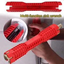 Многофункциональная Бытовая Ванна кухонная раковина сервисный ключ для смесителя раковина красный установка Противоскользящий вороток установщик Инструменты A22