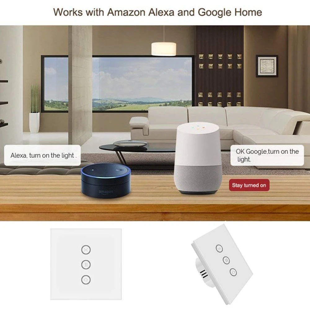 UseeLink Wi-Fi занавес переключатель для рольставни электродвигатель Google Home Alexa Echo Голосовое управление DIY умный дом Питание от Tuya