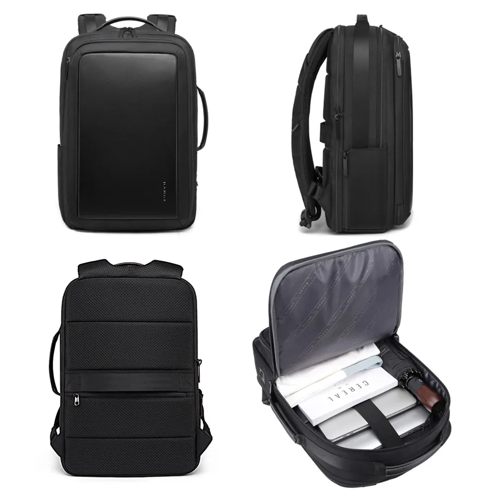Bange Fashion Men 15"Laptop Backpack External USB Charging Computer Backpacks Anti-theft Waterproof Travel Backpack for Unisex 3