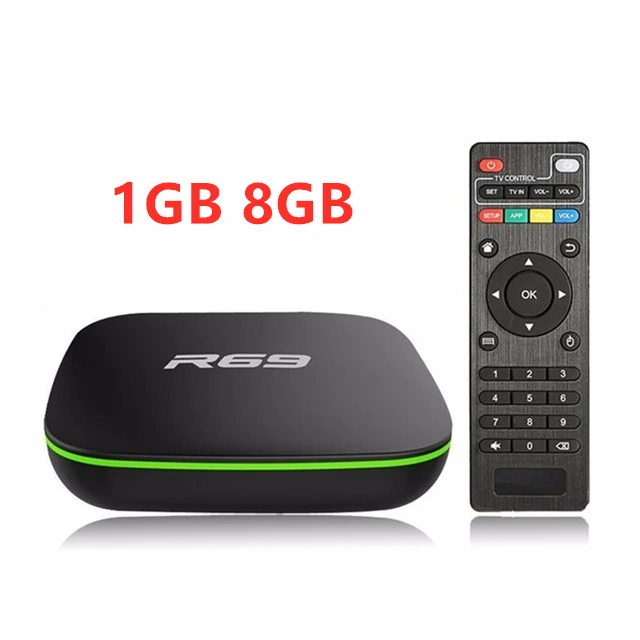 1GB 8GB Smart tv Box R69 Android 7,1 ram 2GB rom 16GB Allwinner H3 четырехъядерный 2,4G wifi R69 телеприставка 1080P HD 3D фильм R69 tv Box - Цвет: 1GB 8GB