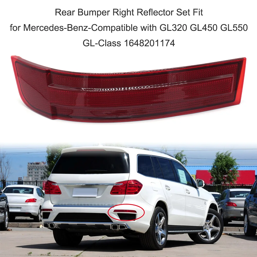Rear Bumper Right Reflector Set Fit for Mercedes-Benz-Compatible with GL320 GL450 GL550 GL-Class 1648201174 | Автомобили и