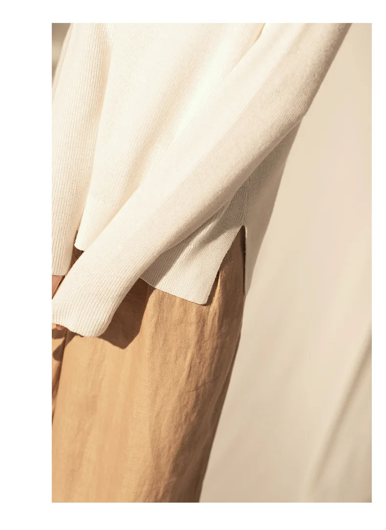 LZJN 2019 New Women Sweater Button Round Neck Women Basic Loose Knitted Pullover Women Sweaters And Pullovers Knit Jumper (11)