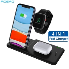 15W 4 in 1 Charging Station for Apple Watch Fast Qi Wireless Charger Stand Dock for iWatch 5 4 3 AirPods Pro iPhone 11 XS XR X 8