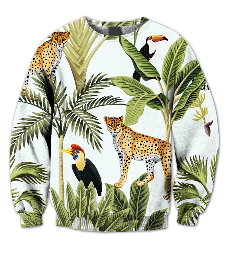 

REAL American US SIZE Vintage Tropics Sublimation Print Plus size Crewneck Sweatshirt with Big sizes 3XL 4xl 5xl 6xl