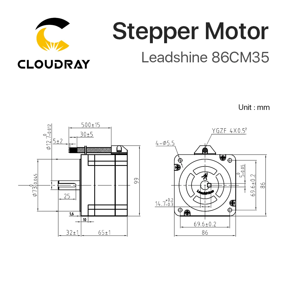 Шаговый двигатель Leadshine Nema 34 86 мм 3 фазы 350 нм 4 а 6 проводной кабель для 3D принтера CNC