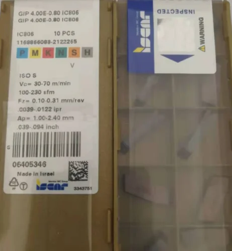 ISCAR 10 шт. карбидные вставки GIP4.00E-0.80 IC806