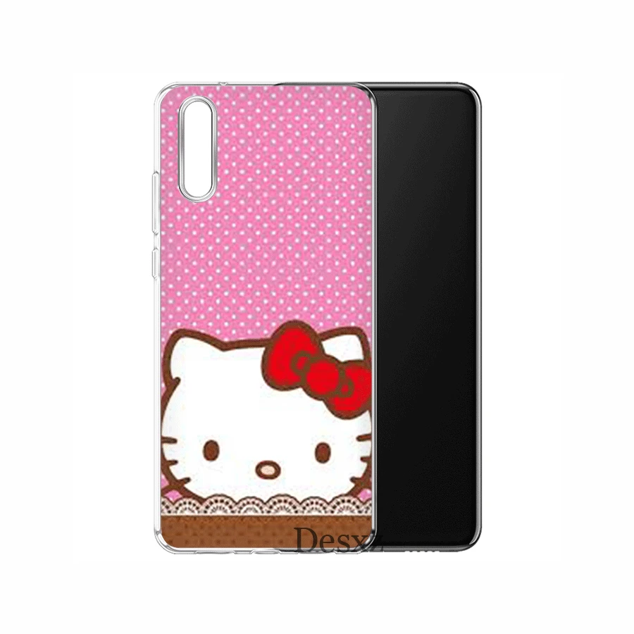 H10 Чехол для мобильного телефона huawei P Smart Z Plus P30 P20 P10 P9 P8 Lite Pro, Жесткий Чехол, милый розовый чехол hello kitty - Цвет: H10