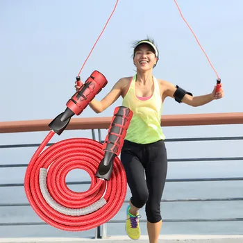 

New Braided Double Bearing Jump Rope Adjustable Sports Lose Weight Exercise Gym Fitness Skipping Rope Anti Slip Foam Handle