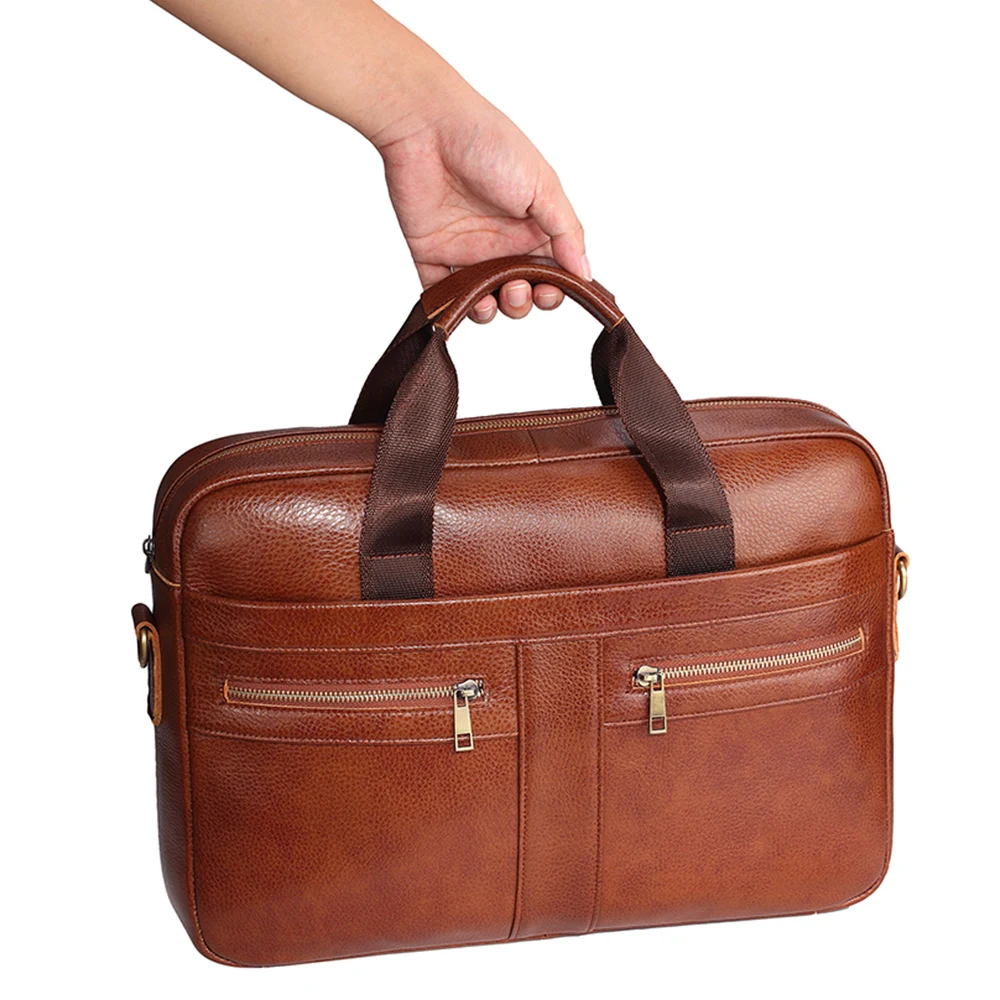 Мужской портфель из натуральной кожи, винтажная деловая сумка для компьютера, модные сумки-мессенджеры, мужская сумка через плечо, мужские