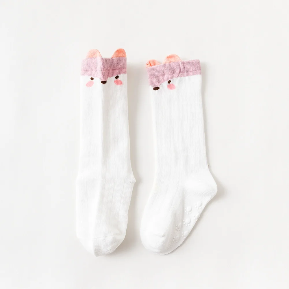 YWHUANSEN/милые Носки с рисунком лисы для малышей от 0 до 24 месяцев Нескользящие длинные хлопковые носки для маленьких девочек и мальчиков, гольфы для новорожденных - Цвет: 6