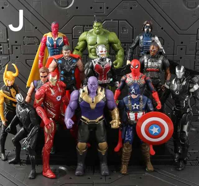 Новые мстители Бесконечность войны Marvel супер герой фигурки Железный человек паук Капитан Америка Халк фигурка танос набор коллекционная игрушка G - Цвет: As shown
