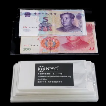 

400 Pcs Professional Paper Money Stamp Collection Bag Protect Sleeves Holder New