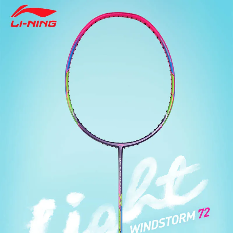 Li Ning WindStorm 72 Badminton Racket Single Racket Professional Carbon
