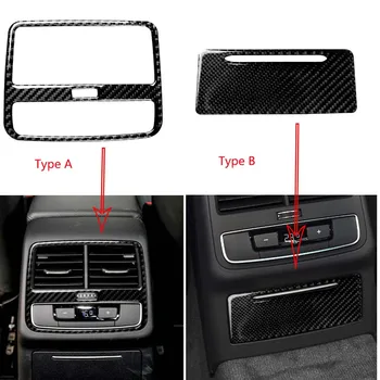 

Carbon Fiber Rear Air Vent Outlet Cigarette Lighter Cover Trim For Audi A4 B9