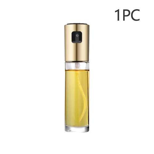 1pcs-gold Кухонные инструменты для выпечки, распылитель масла, пустая бутылка, бутылка уксуса, дозатор масла, инструмент для приготовления пищи, салат, барбекю, стеклянный распылитель масла - Цвет: 1pcs-gold