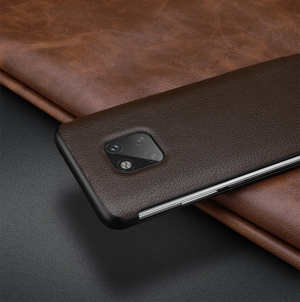 Luxury Business Leather lychee Pattern Smart sleep wake Case For Huawei Mate 20Pro Mate 20RS 20X/5G