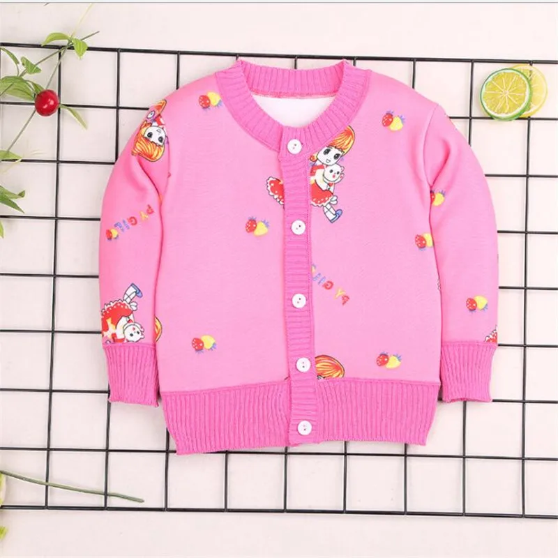 BibiCola/Детские свитера; сезон весна-осень; бархатный кардиган для маленьких девочек и мальчиков; свитер; флисовая верхняя одежда для малышей; зимняя одежда для малышей - Цвет: picture color