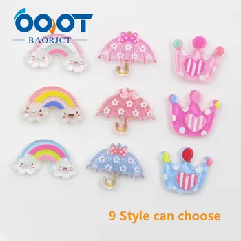 

OOOT BAORJCT 20312-11,10pcs 17mm*19mm Variety Color sequin Crown umbrella,Trinkets ornaments Decorations,DIY handmade materials