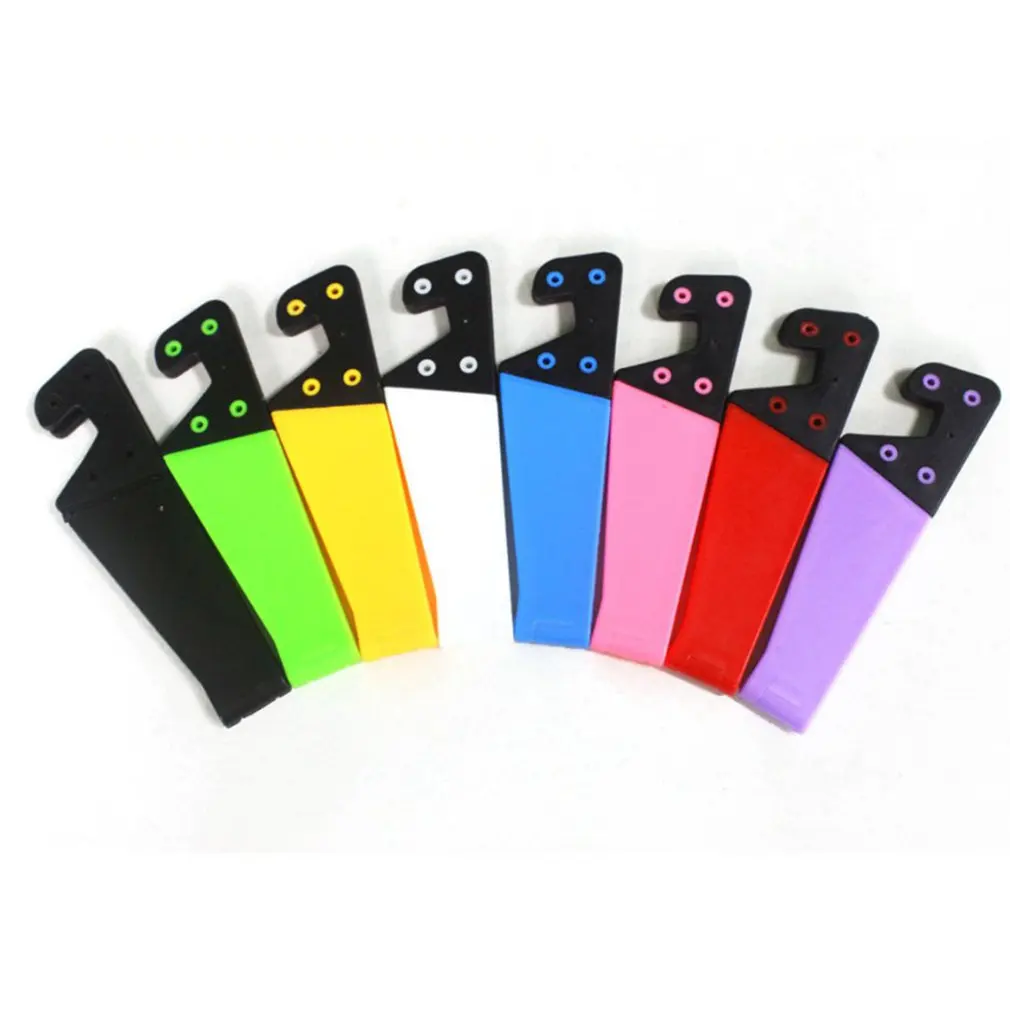 1Pcs Universal Desktop Stand Colorful Portable Foldable V model Mobile Phone Mount Holder Stand Cradle For Cell Phone mobile stand for bike