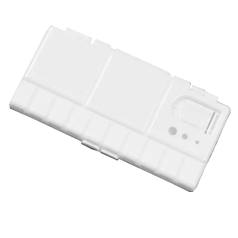 

White Plastic Paint Palette Box Watercolor Tray With 25 Grids Flip Cap Folding Art Tool Supplies