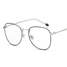 Рабочие бизнес анти-синие очки ретро плоские зеркальные Мужские и женские очки металлическая оправа удобный светильник