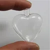 5PCS/Lot Wholesale Mini Heart-shaped Glass Bottle Jars Charms Pendants  With Metal buckle For Making Necklace DIY Accessories 5