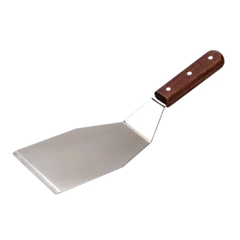 Нержавеющая сталь лопатка для пиццы с деревянной ручкой ручной инструмент для торта лопатка для стейков большой