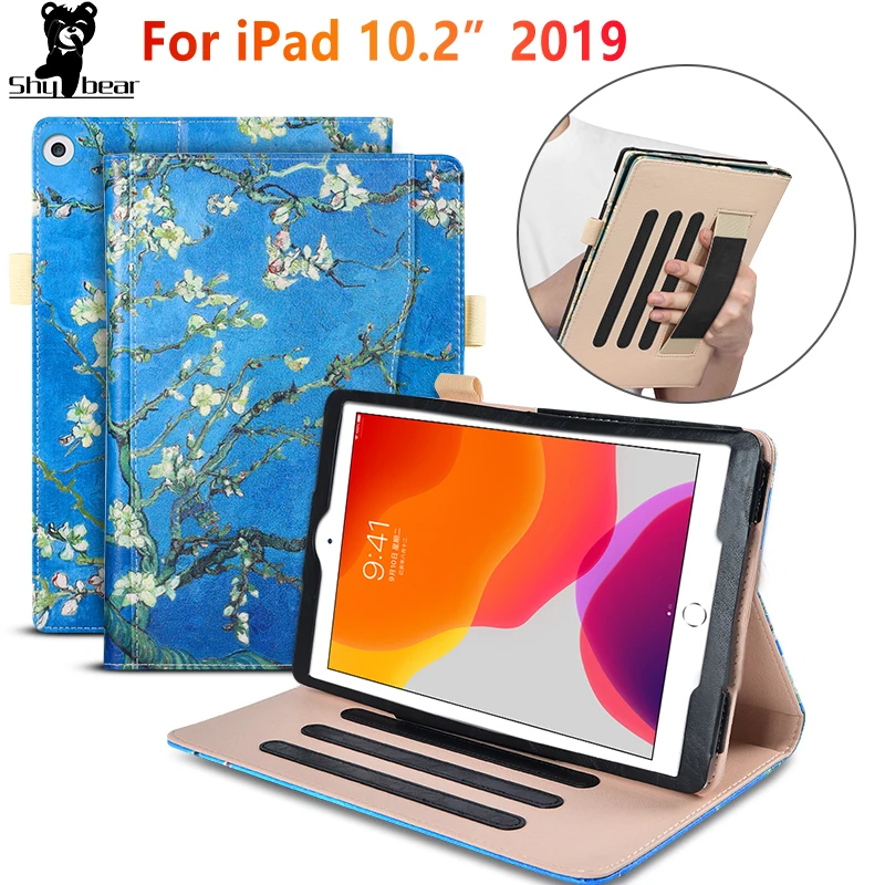 

Case for iPad 10.2 2019 Case for iPad 7th Generation 10.2 inch 2019 with Hand Holder Tablet Cover funda capa + screen protector