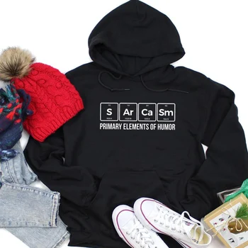 

S Ar Ca Sm Primary Elements of Humor Women Hoodies Funny Streetwear Girl Pullover Stylish Long Sleeve Autumn Outwear Drop Ship