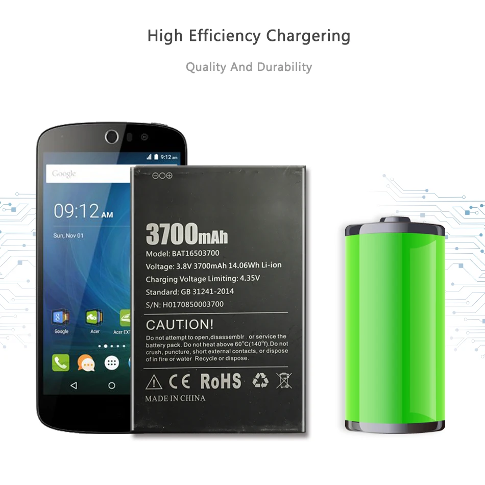 Аккумулятор Для Doogee X7 Pro аккумулятор 3700 мАч|Аккумуляторы для мобильных телефонов|