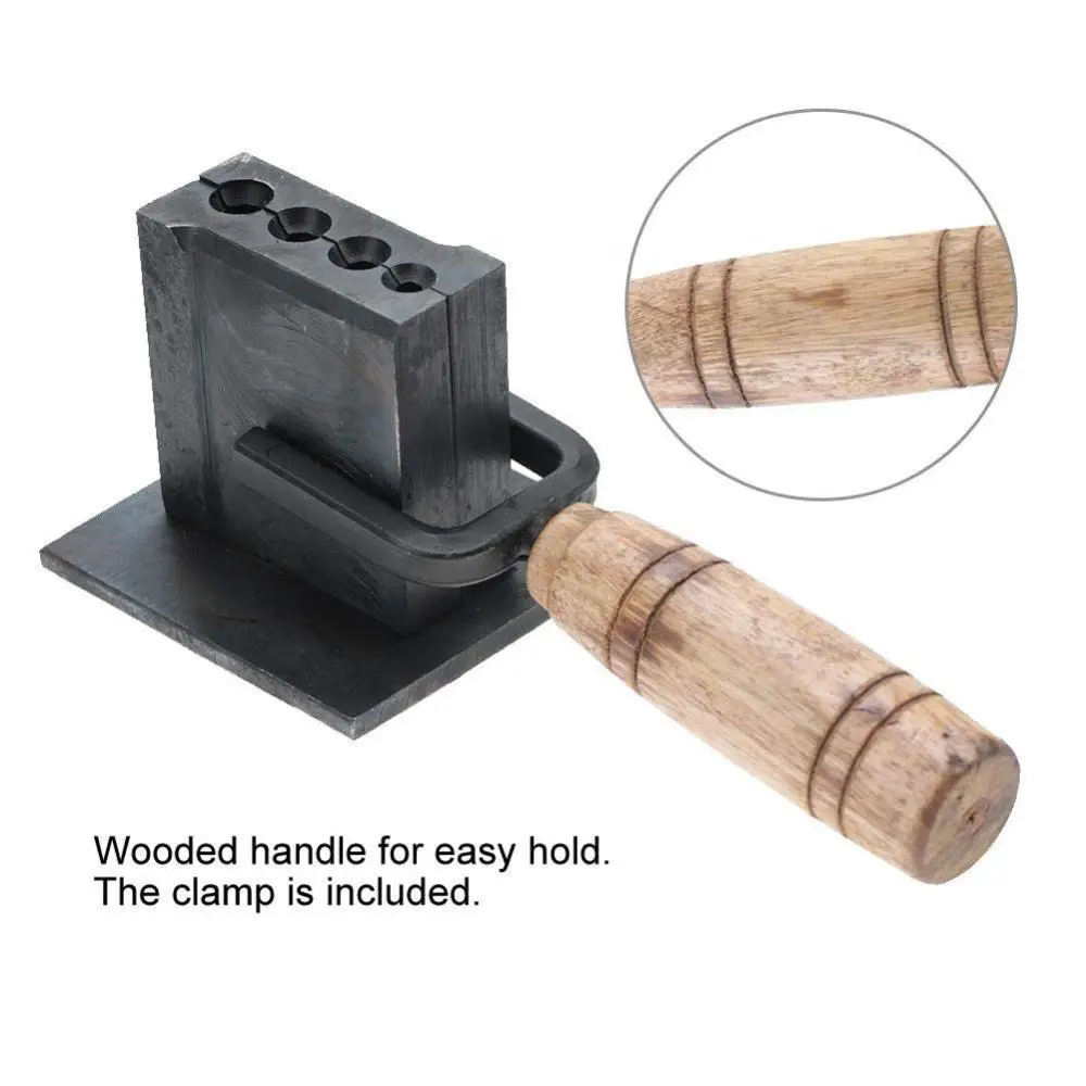 Graphite Ingot Mold Melting Casting Mould for Gold Silver Nonferrous Metal, Hole Dia 4/5/6/7mm