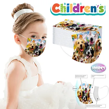

Fast Delivery Children's Cartoons Mask Disposable Face Mask Industrial 3ply Ear Loop Breathable Facemask Mascarilla For Kids