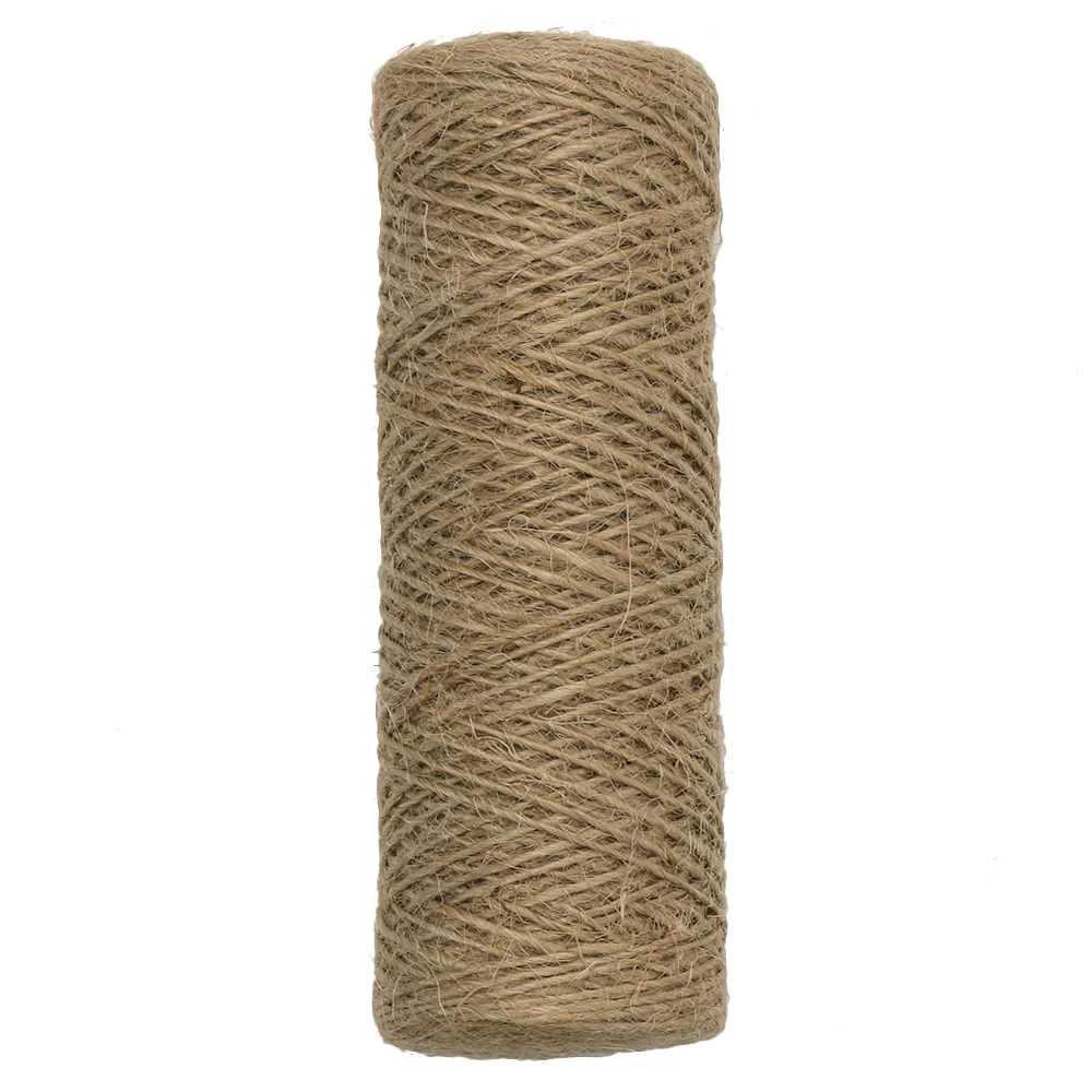 Natural Hemp Linen Cord Twisted Burlap Twine Rope String Decor 100M 