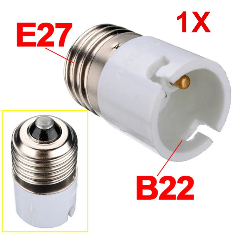 

White E27 to B22 LED Bulb Bulb Adapter Converter Suitable for all voltages Lampholder Lighting Accessories