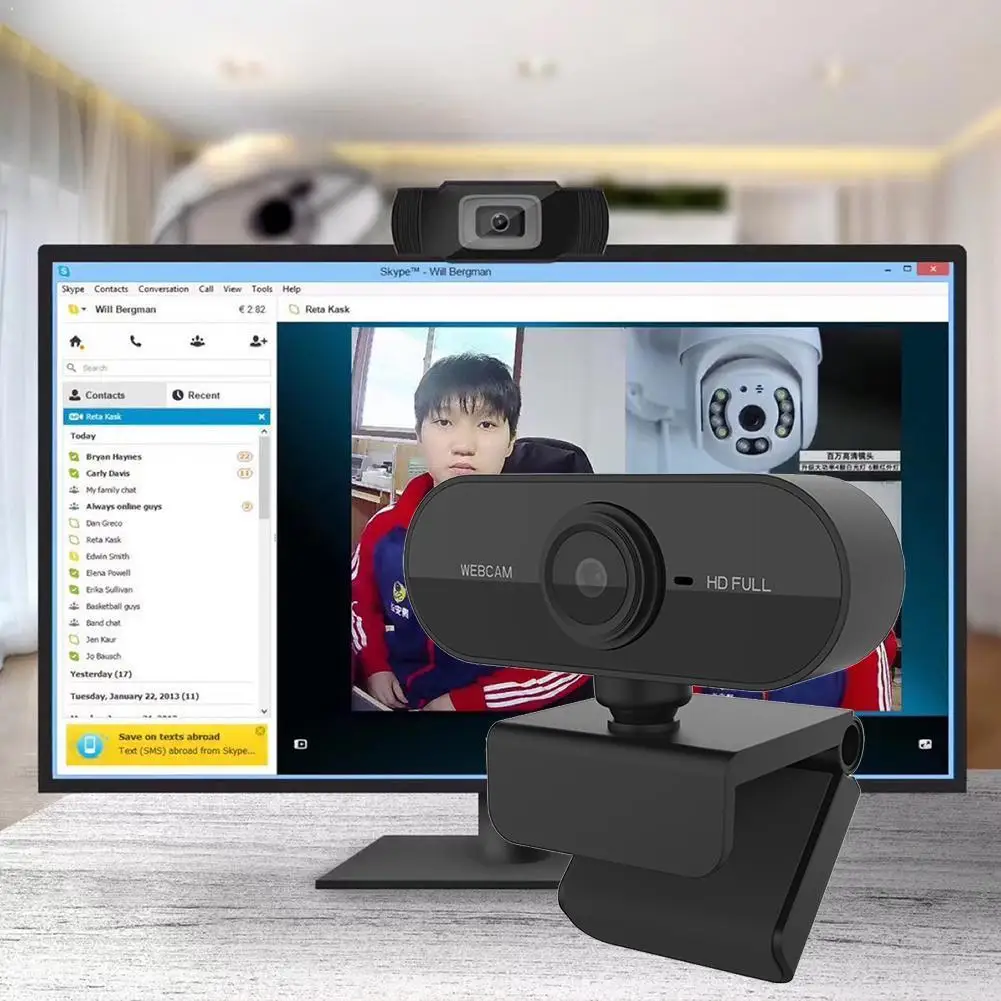 

2020 New 1080P Full HD Web Camera With Built-in Microphone Laptop Win10 YouTube Web Computer Skype For PC Desktop Plug USB H2R9