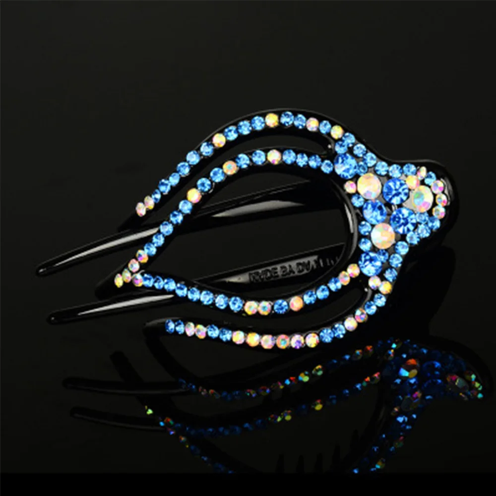 Fashion Rhinestone Hairpins Barrettes Big Size Duckbill Disk Hair Clips Disk Hair Hairpin Claws Hairdress For Women Accessories