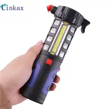 2017 Multifunction Car Emergency Tool Escape Safety Torch Tool COB 16 LEDs Powerful Work Light Lamp Lanterna LED Flashlight