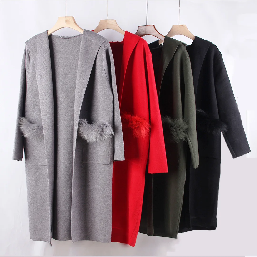 Neploe Loose Simple Knit Cardigans Women Autumn Winter Long Sweater Long Sleeve Solid Coat Hooded Pocket Pull Femme 46919