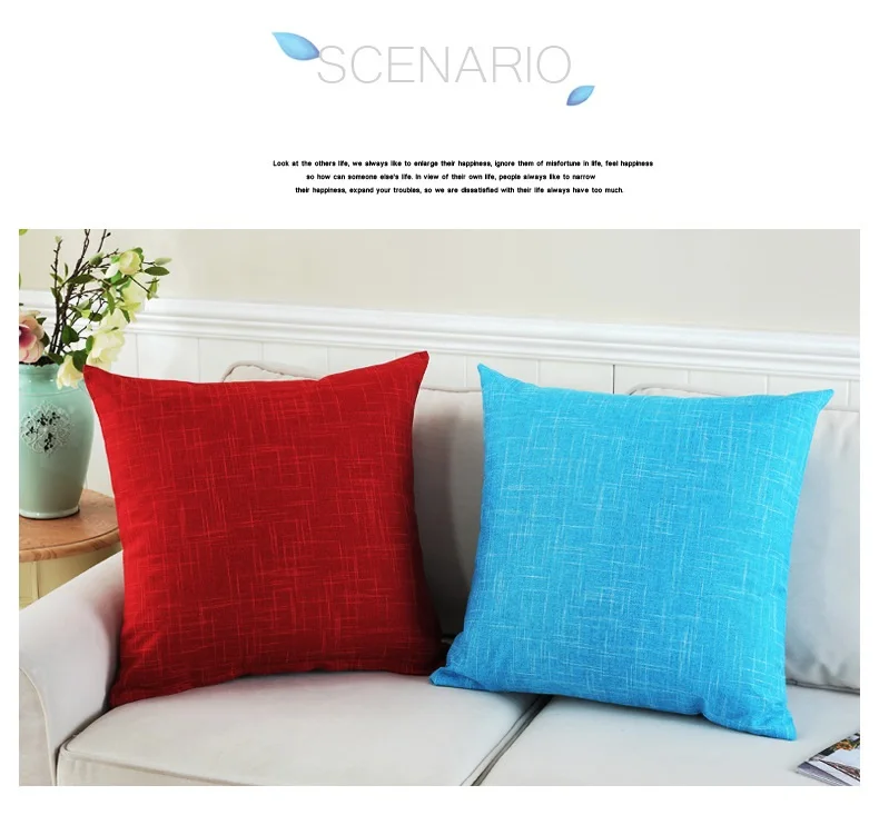 Solid Sofa waist Cushion Cover Pillow 30x50/40x40/45x45/40x60/50x50/55x55/60x60cm Cheaper Decorative Throw Pillowcase  for Home