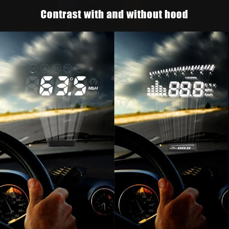 X30 автомобильный HUD OBD дисплей Автомобильный спидометр Умный Цифровой Авто универсальный дисплей метр