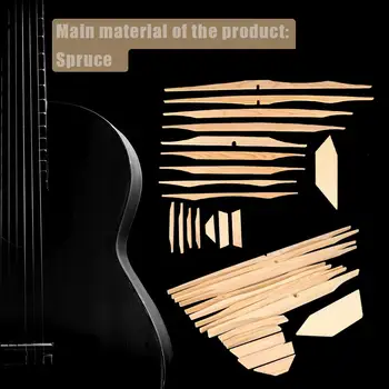 

17pcs/set Durable Guitar Brace Wood 41 inch DIY Acoustic Guitar Spruce Brace Wood Luthier Maker Tool Parts Maker DIY Material