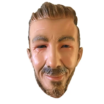 

Human Face Male Latex Mask David Beckham Celebrity Full Head Mask Footballer Star Costume Props