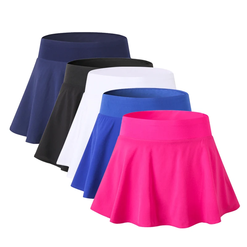 EC.MS Sports Skort Yoga 2 в 1 теннисные пробежки танцы под короткой юбкой со штанами женские