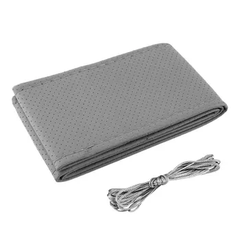 

3 Color DIY Texture Soft Auto Car Steering Wheel Cover With Needles And Thread Artificial Leather Car Styling Covers Suite Hot