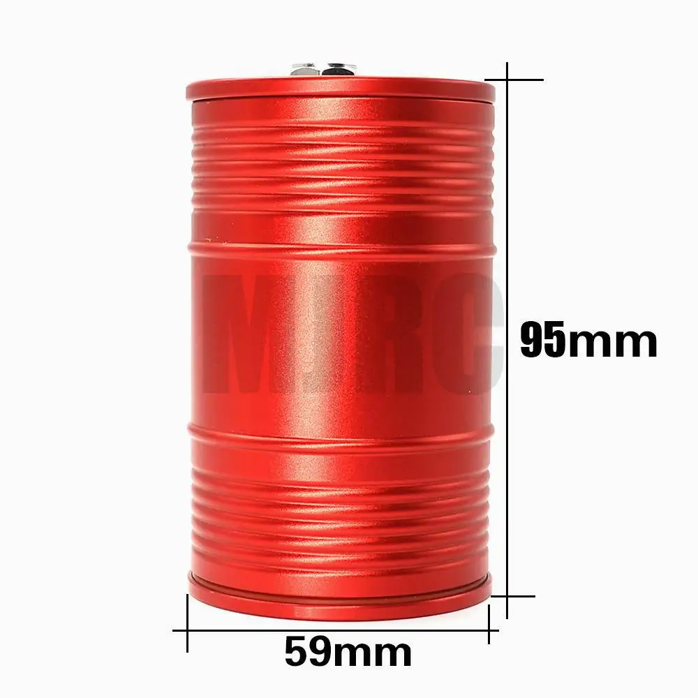 Metal Oil Drum Fuel Tank Container For 1/10 RC4WD D90 SCX10 Rock Crawler RC Car Decor Accessories 6