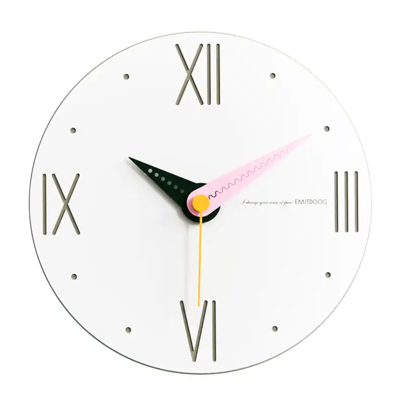 Vintage Hanging Wall Clock Digital Wood Big Kitchen Nordic Modern